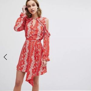 ASOS River Island ruffle cold shoulder